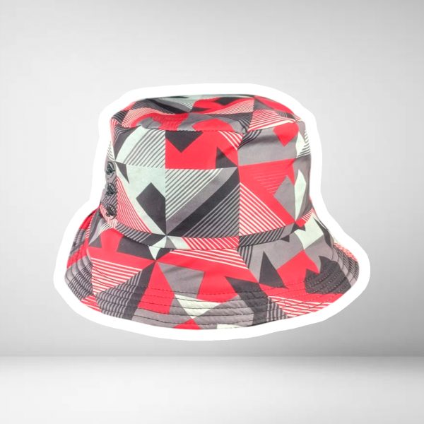 Bucket Hat patrón Rojo y negro